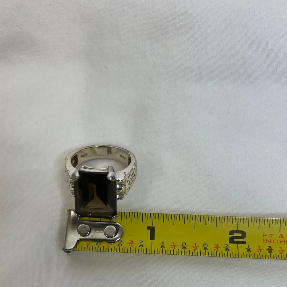 Sterling Silver Brown Topaz Ring Size 7.75